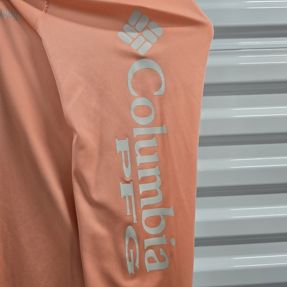Columbia PFG Omni-Shade Long Sleeve Fishing Shirt Peach Women's Medium - Picture 3 of 10